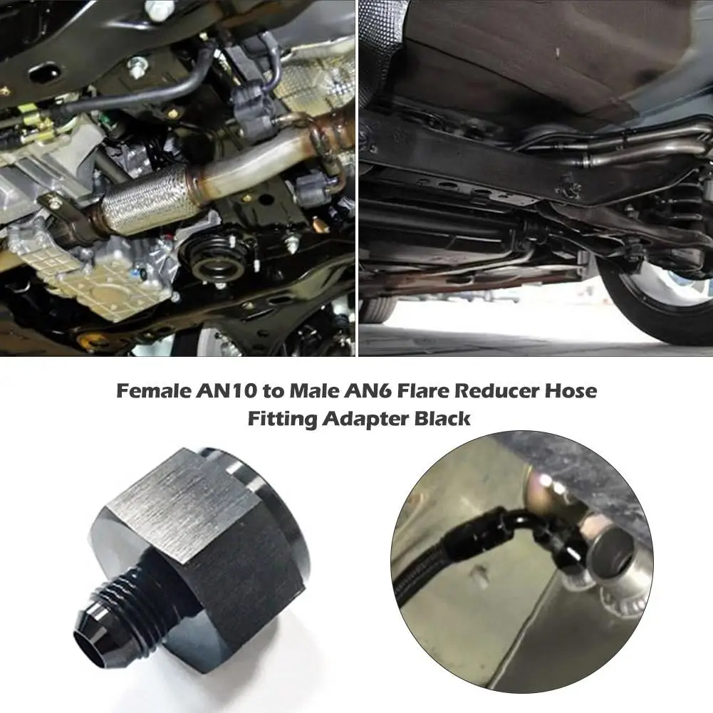 Punisher Female AN10 To Male AN6 Flare Reducer Hose Fitting Adapter Black Tuercas Para Honda Civic Eg | Автомобили и мотоциклы