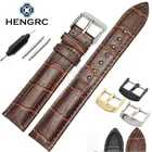 Ремешок из натуральной кожи для мужских и женских часов, прочный мягкий браслет с металлической пряжкой, аксессуары для часов, 18 19 20 21 22 24 мм