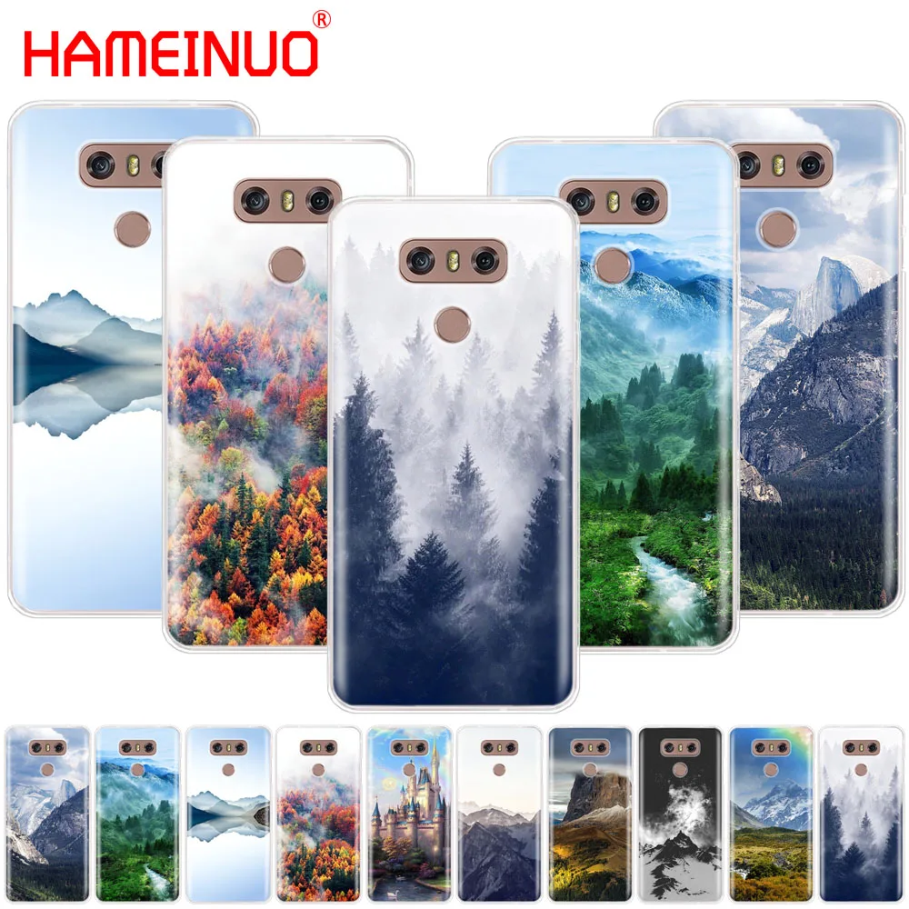 HAMEINUO чехол для телефона с изображением гор леса облаков LG G7 Q6 G6 MINI G5 K10 K4 K8 2017 2016 X