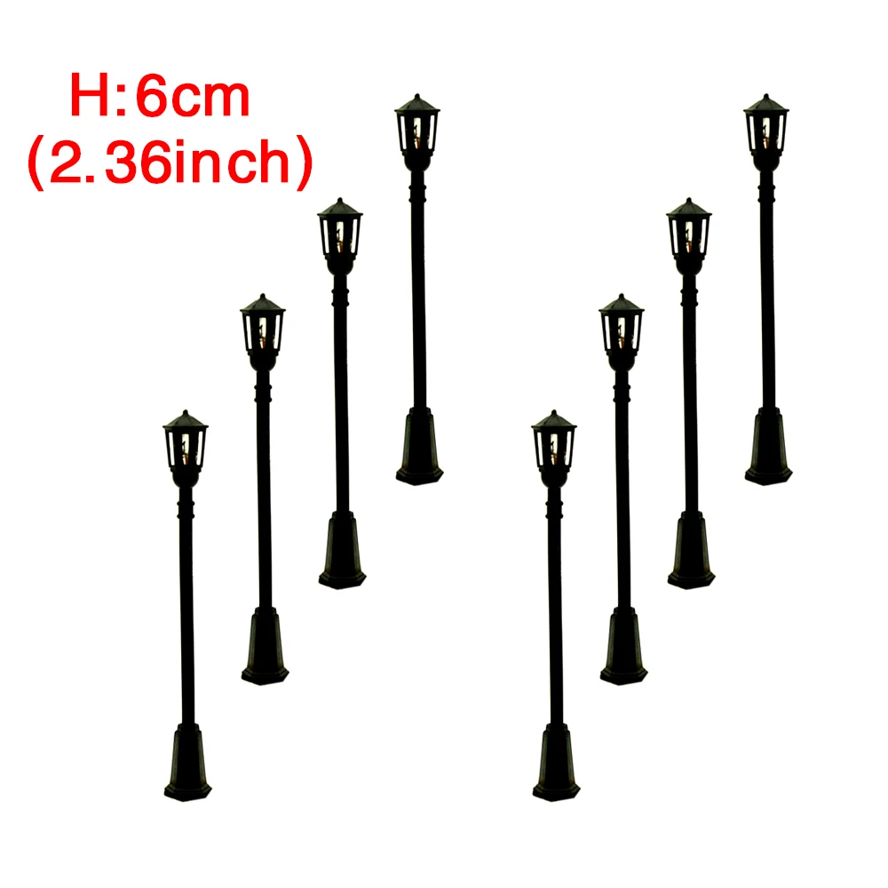 Railway Train Lamp Street Light Garden Lamppost 6.5V Single Plastic Sand Table Architecture Building Landscape 300pcs | Игрушки и хобби