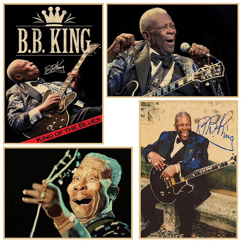 

B B King Rock Retro Music Kraft Paper Poster High quality Printing Drawing 42*30cm