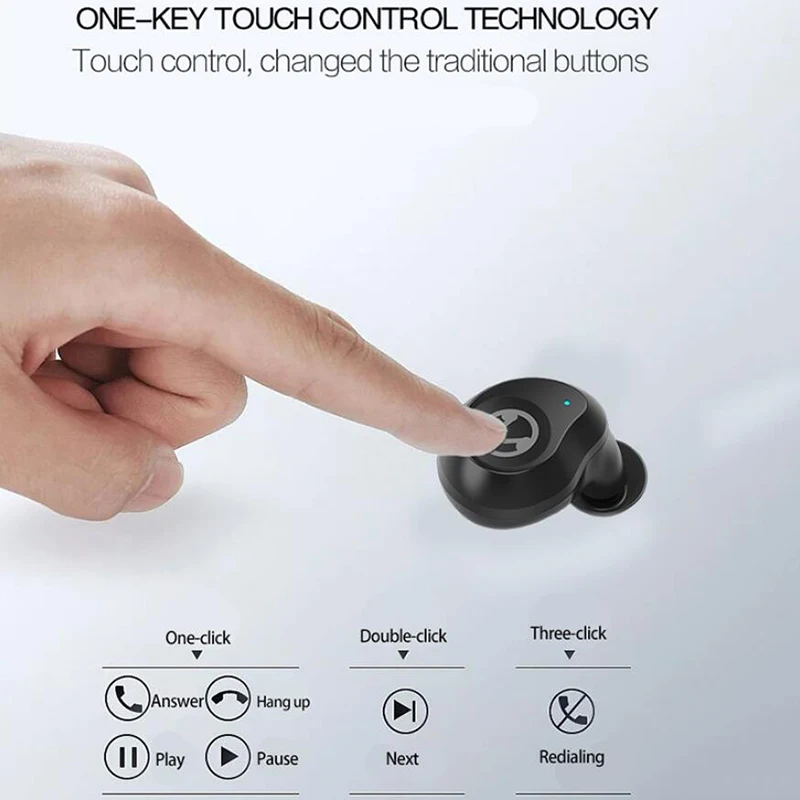 50 шт./лот BRSUANG TWS-X10 сенсорное управление беспроводные Bluetooth наушники V5.0 стерео водонепроницаемые наушники для iPhone samsung huawei и т. д