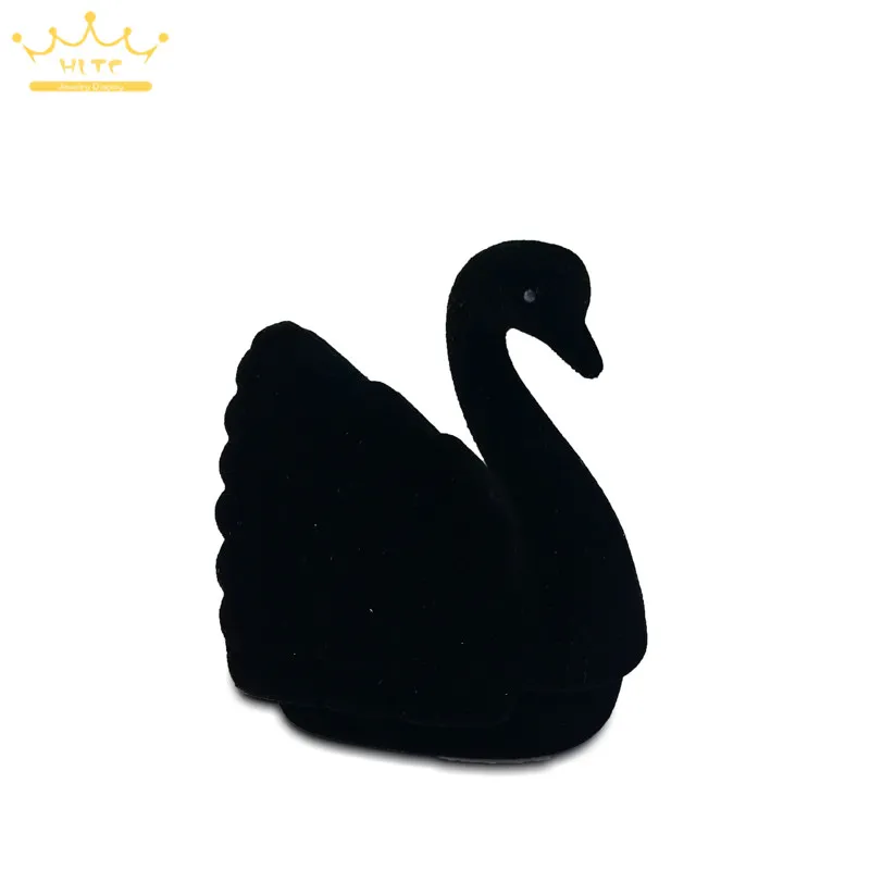 1 шт. креативная уникальная коробка для колец в форме лебедя хранения ювелирных