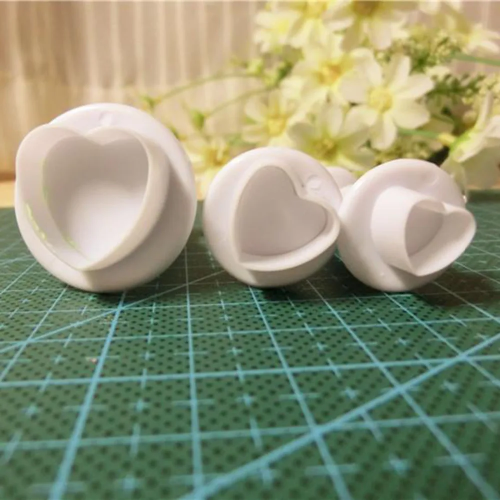 Специальный низкий 1 Набор/3 шт Любовь Сердце Плунжер Резак плесень сахар ремесло