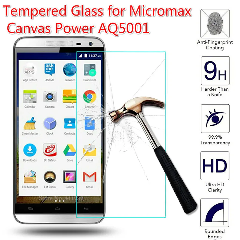 Закаленное стекло для защиты экрана Micromax AQ5001 Canvas Juice 2 защитная пленка 5 9h холста