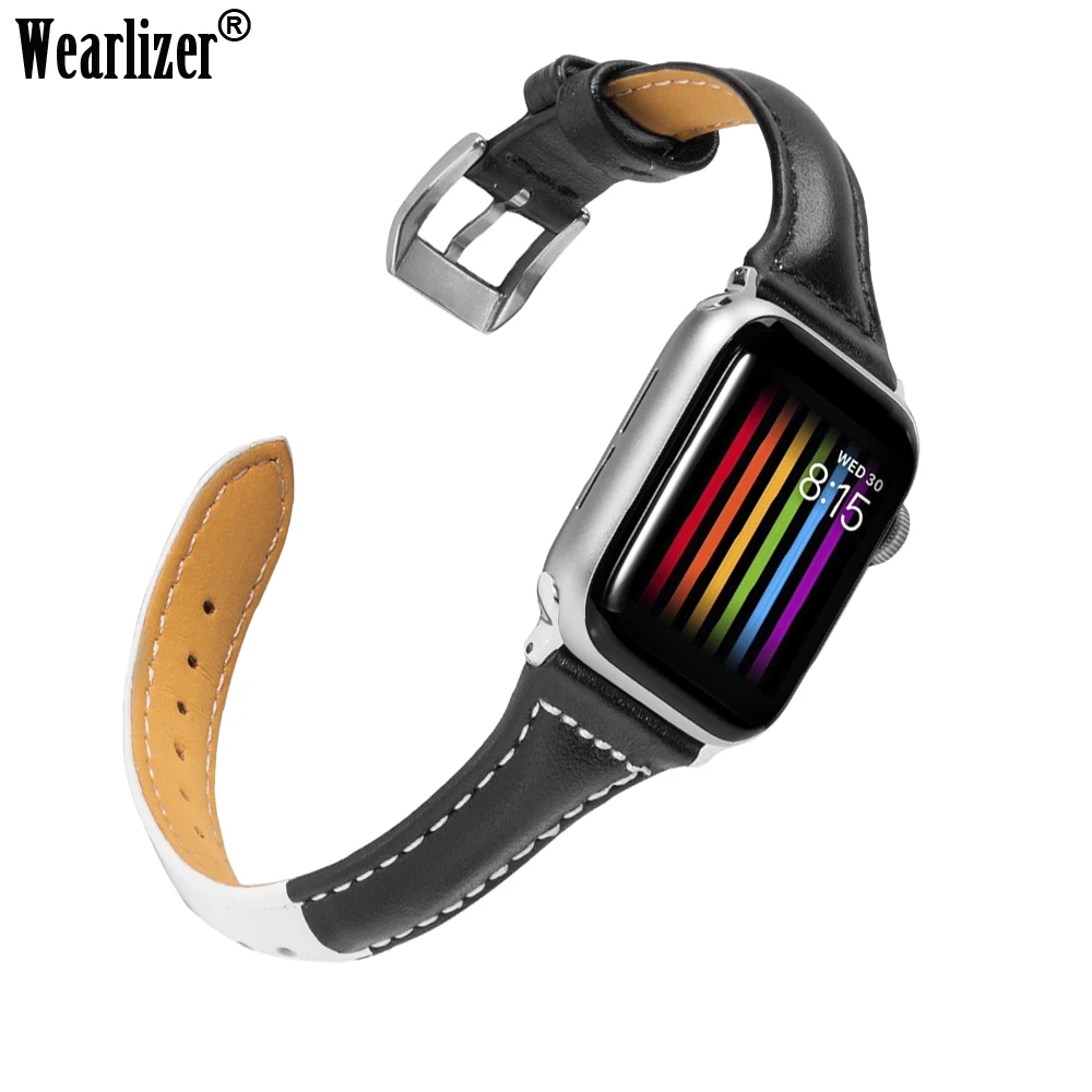 Женские наручные часы из натуральной кожи ремешок для часов Apple Watch Series 4/3/2/1 38 мм 40