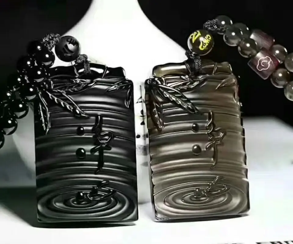 Натуральный черный обсидиан Радужный драгоценный камень круглые бусины стрейч