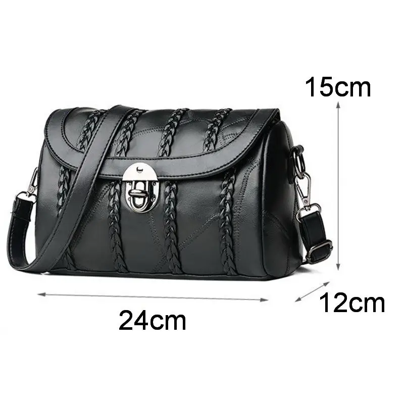 

DIINOVIVO Luxury Buckle Bags For Women 2019 Ruched Design Shoulder Bag Female Handbags PU Leather Messenger Bags Women WHDV1150