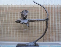 wholesale factory large pure bronze marble art greek warrior archers sculpture