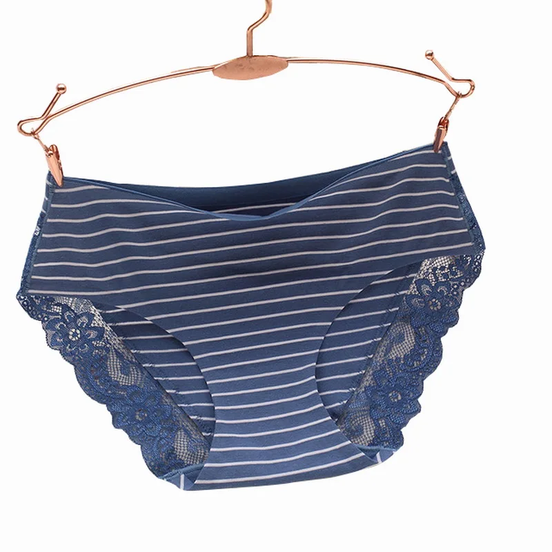 

Women's Panties Cotton Stripes Girl Briefs Female Underwear Women Sexy Lingerie Intimates Mid-rise Ladies Panty Underpants 2019