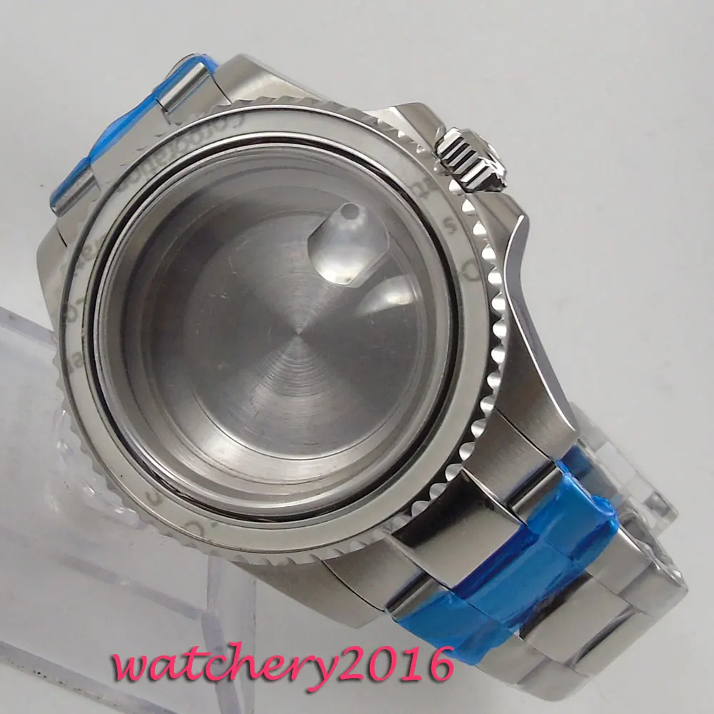 

40mm Stainless steel Sapphire Glass Watch Case fit ETA 821A 2836 Movement