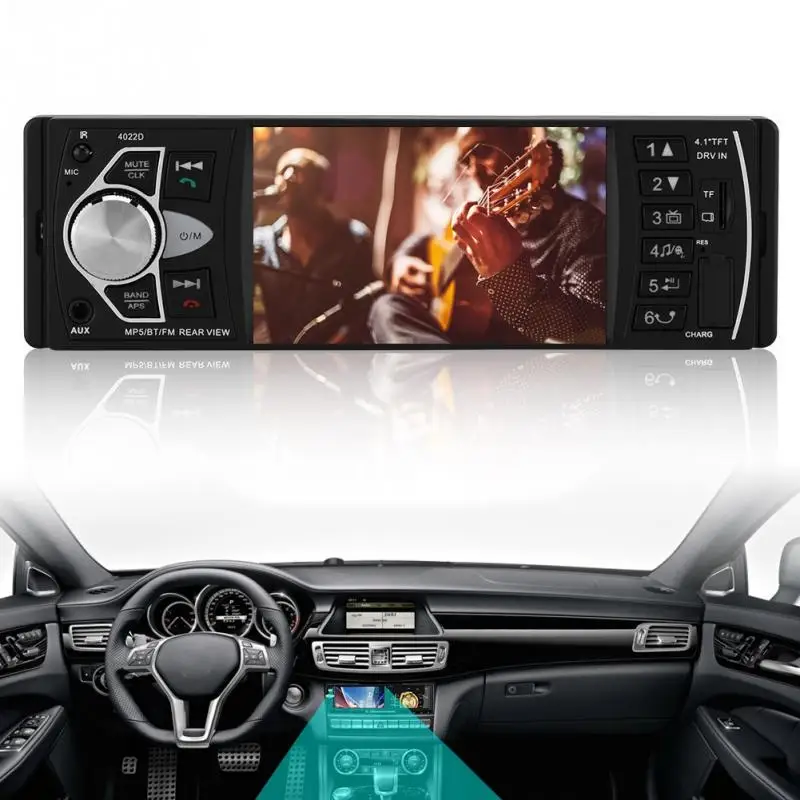 1 Din 4022D Автомобильный мультимедийный проигрыватель fm радио автомобильный аудио