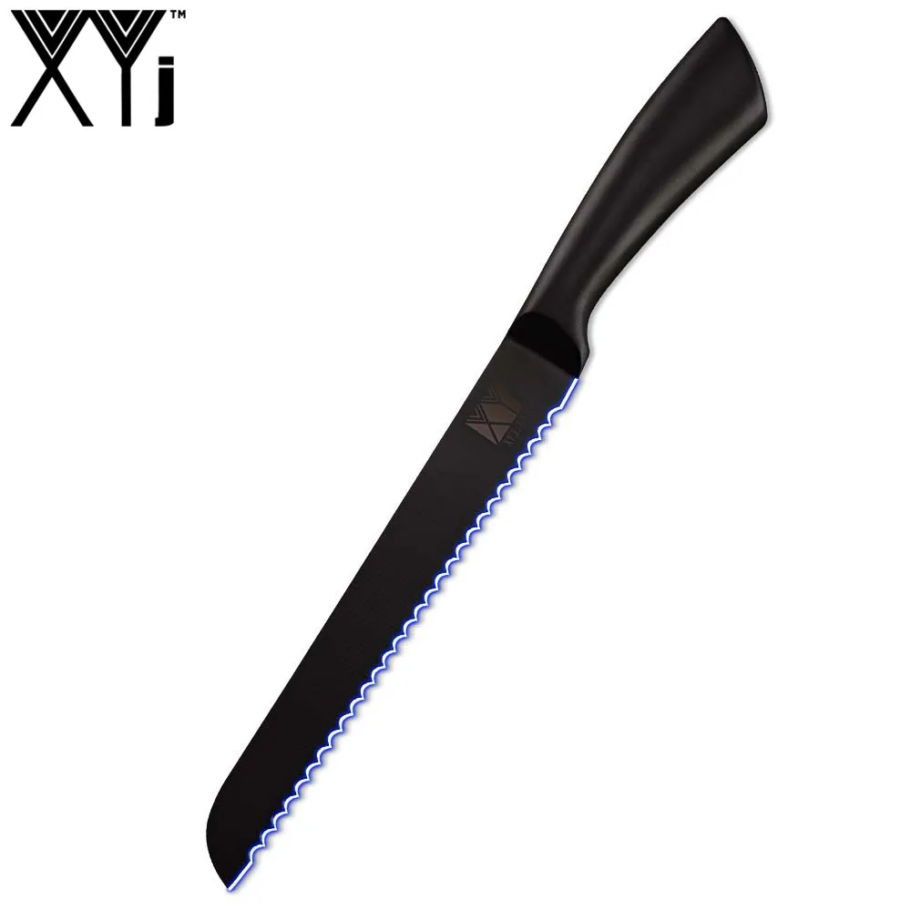 C.8 inch Bread Knife Нож xyj инструменты столовые приборы точилка для кухонных ножей держатель Блок ножницы из нержавеющей стали нож японский нож кухонные принадлежности - Цвет: C.8 inch Bread Knife