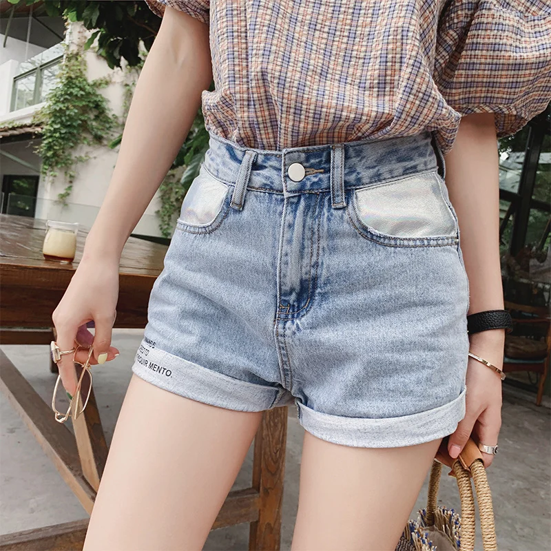 Mishow Летние стильные короткие узкие джинсовые шорты с высокой талией Новая летняя