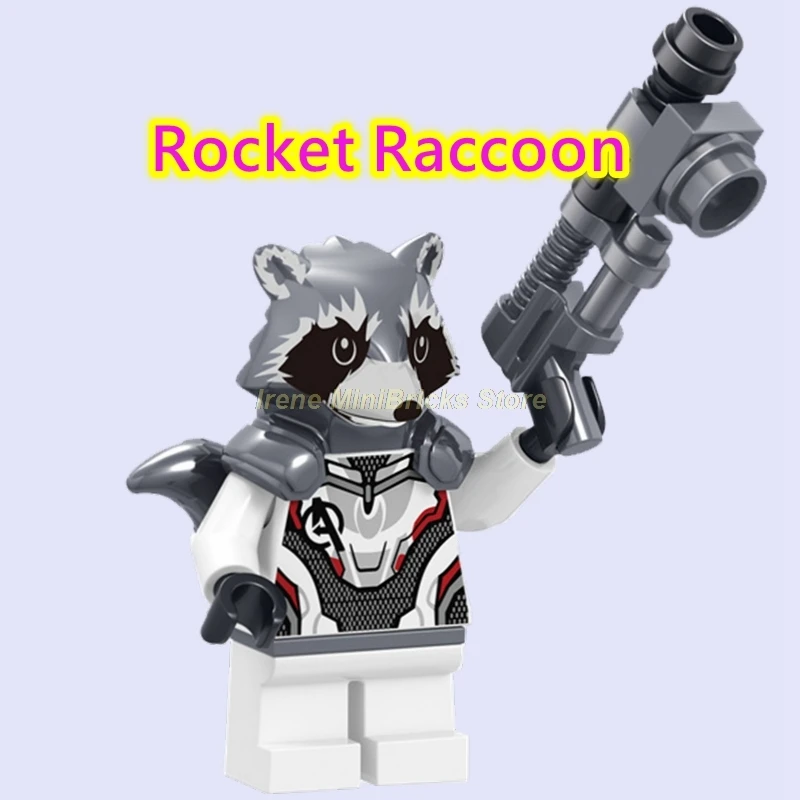 Rocket Raccoon Мстители эндшпиль Marvel ракета енот звезда-Лорд Тор танос стражи Галактики строительные блоки Мстители игрушки для детей - Цвет: Rocket Raccoon
