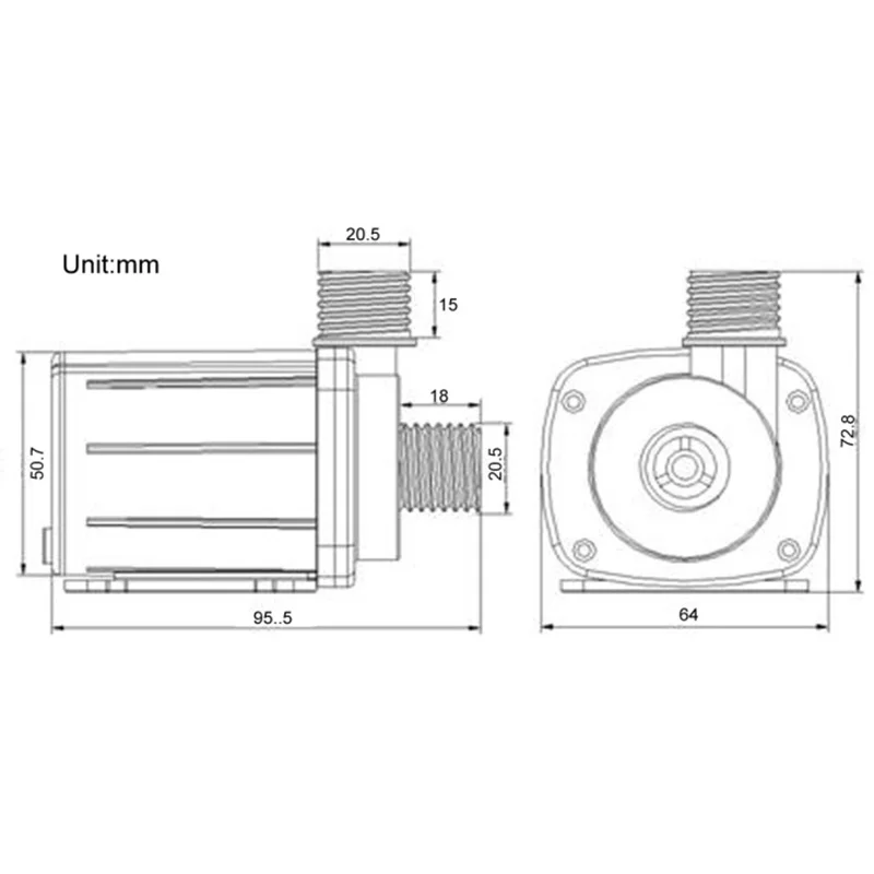 Bringsmart JT 1000B3 л/ч 7 м высокий расход 12 В DC Бесщеточный Водяной насос 24 погружной с