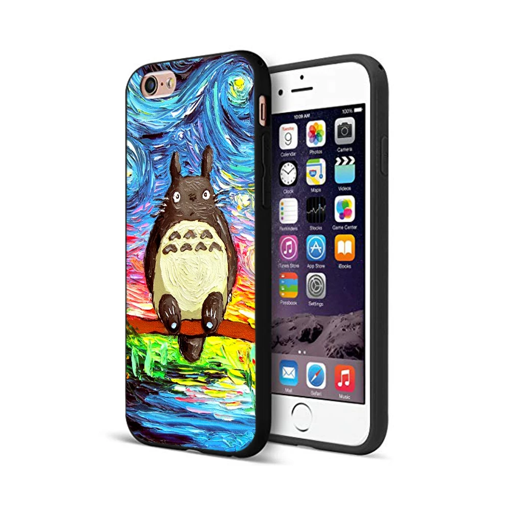 Черный чехол из ТПУ для iphone 5 5s se 6 6s 7 8 plus x 10 силиконовый XR XS 11 pro MAX Ван Гога звездная