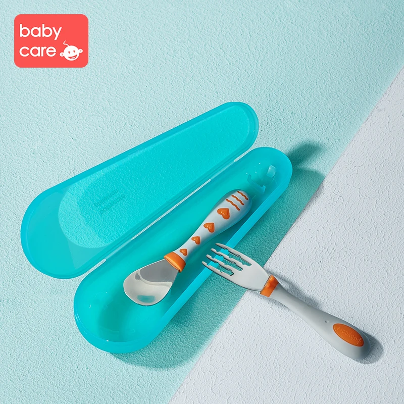 Babycare разноцветная Милая обучающая тренировочные палочки для еды, ложка для хранения, вилка, Детская палочка для еды, подарки для учащихся