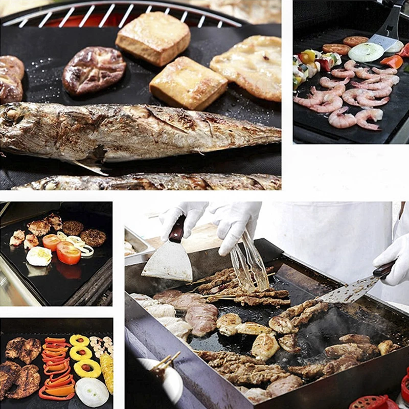 Barbecue Grill Mat PTFE Non-stick BBQ Baking Heat Resistant Roast For Party Travel Outdoor Reusable Cooking Tools |
