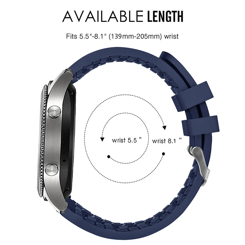 Ремешок 22 мм для часов Huami Amazfit 1 2 мягкий резиновый браслет из ТПУ Samsun Geat S3 correa reloj