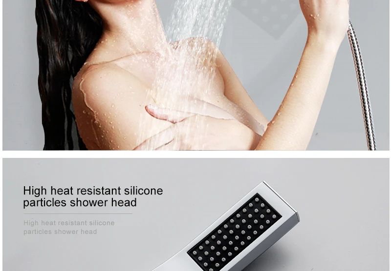 Большая 20-дюймовая потолочная светодиодная насадка для душа Spa 5 Function Shower 3 Настенный спрей