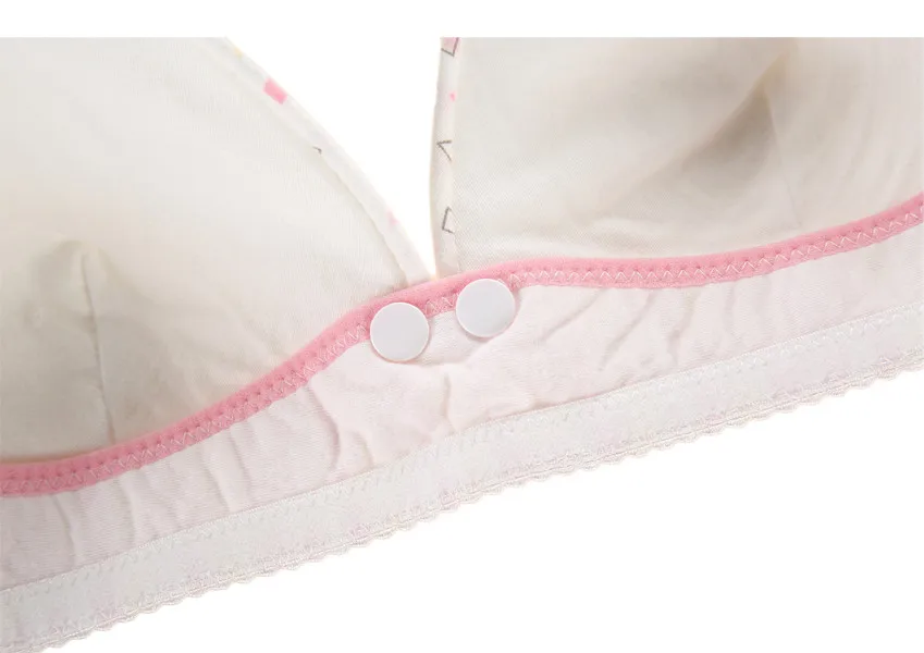 Розовый зеленый без косточек бюстгальтер для кормящих мам с застежкой спереди