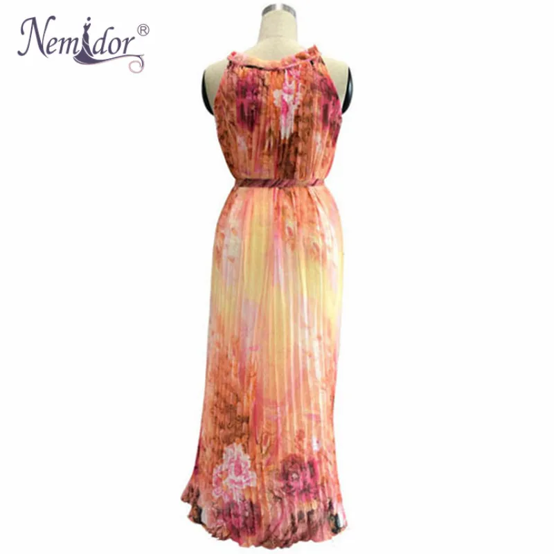 Nemidor женское повседневное с круглым вырезом пляжное платье принтом плюс Размер 7XL