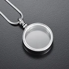 IJD9887 модная Прозрачная Круглая урна ожерелье для кремации ожерелье-сувенир Собака Кошказвеньевой держатель памятные похоронные украшения