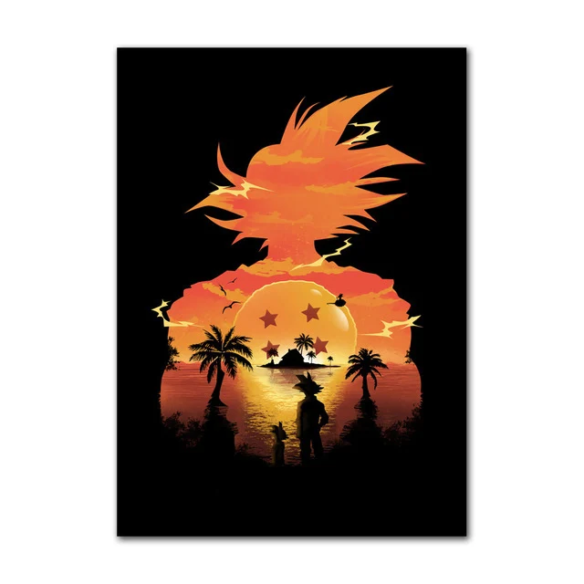 YN2784-06 Картина из 3 частей картины Nordic Dragon Ball с изображением супер вегеты сын картины на стену печатных модульная плакат для гостиная - Цвет: YN2784-06