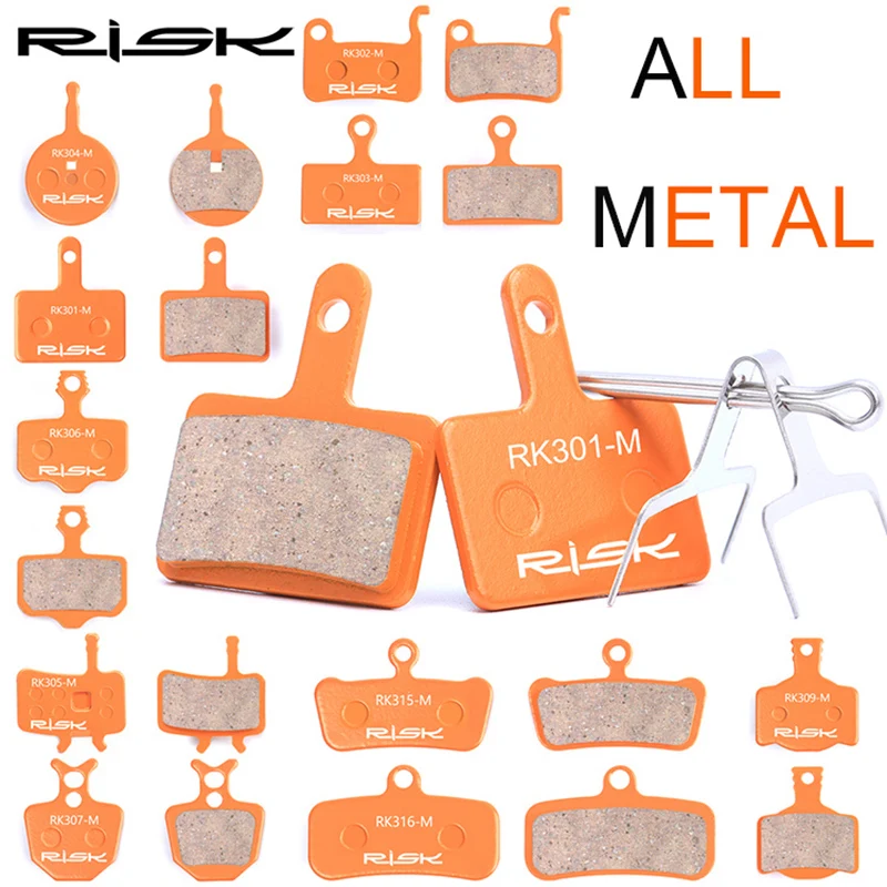 

RISK Full-metal Bicycle Disc Brake Pads for Shimano XT XTR M8000/Sram/Avid/Magura/Giant/Formula/Tektro Disc Brake Pads 1 Pair