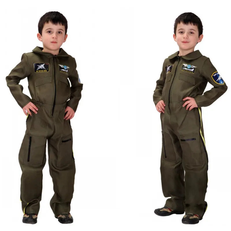 Детский костюм летчика-авиатора для Хэллоуина полицейского костюмированной