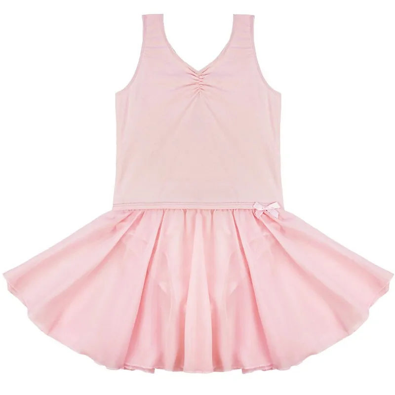 Балетное платье для девочек танцевальное гимнастическое трико без рукавов боди