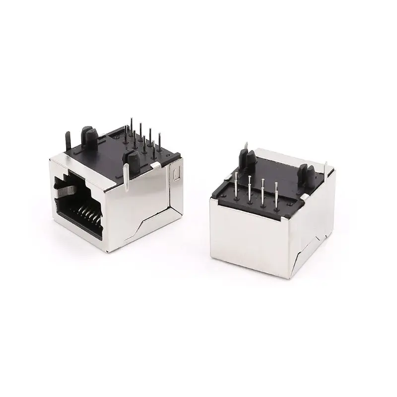 10 шт. 8P8C RJ45 разъемы один порт 8Pin PCB крепление гнездо разъем для сети