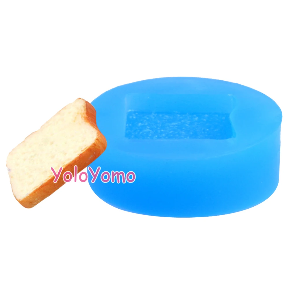 G083YL ломтик хлеба из силиконы штамповый-Шоколад Fondant(сахарная) конфеты амулеты пресс-форм, сохнущая на воздухе форма для полимерной глины