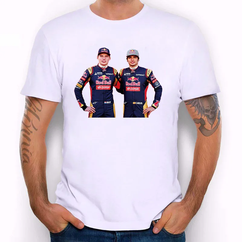2018 Новый горячий Макс Verstappen Футболка Мужская Горячая Распродажа бренд