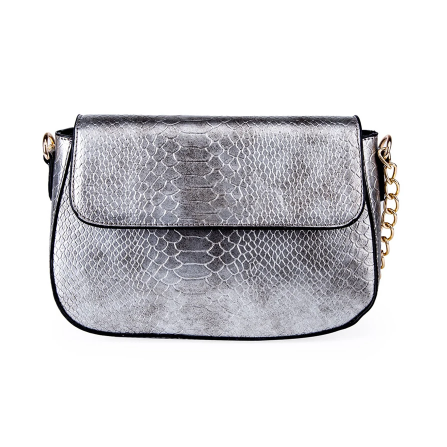 Женская сумка-Кроссбоди из искусственной кожи со змеиным узором модная деловая