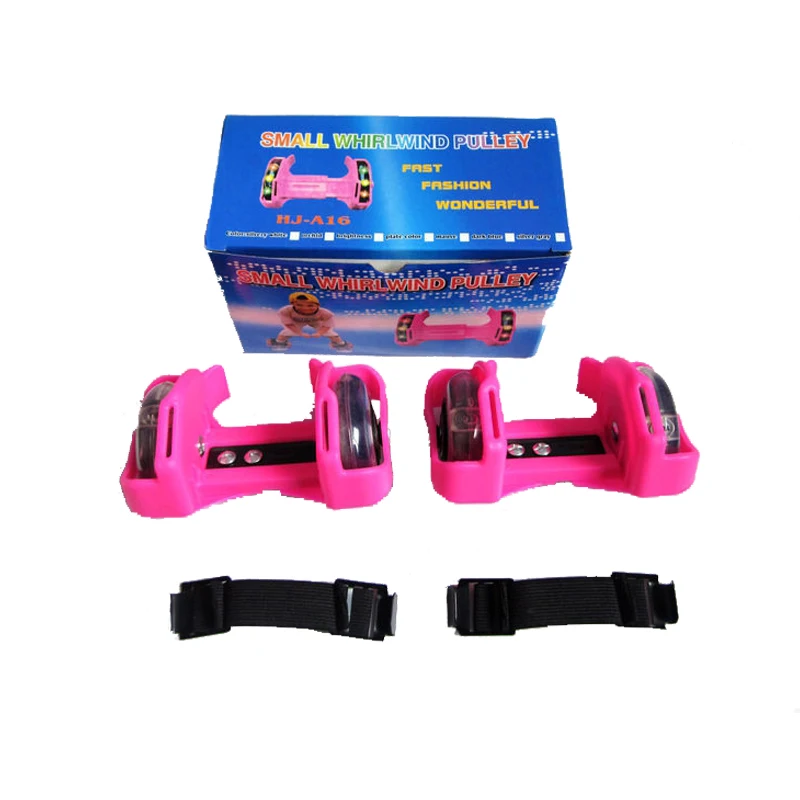 Детский спортивный шкив светящиеся колеса ролики на пятку роликовые коньки для