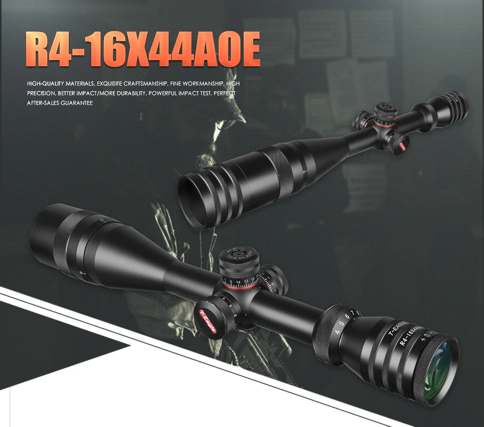 T-Eagle 4-16X44 AOE Riflescope красный зеленый Mil Dot сетка с подсветкой Tacticle прицел для охоты на открытом воздухе
