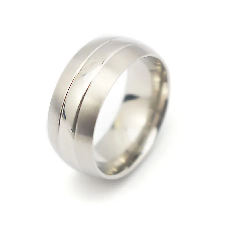 Мужские обручальные кольца серебряного цвета ювелирные изделия из нержавеющей