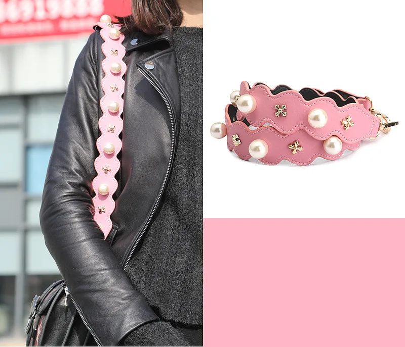 2018 Strap You Split Leather Shoulder With Pearl Women Bag Accessory Famous Brand Ladies Long | Багаж и сумки