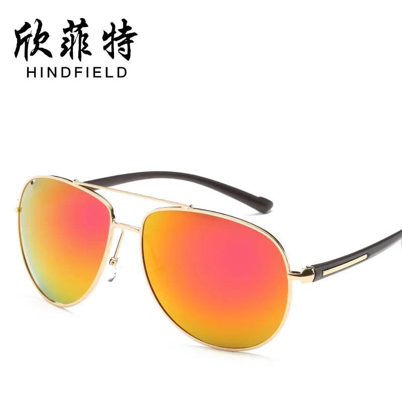 Новый поляризатор 2157 Мода Цвет пленки солнцезащитные очки из металла