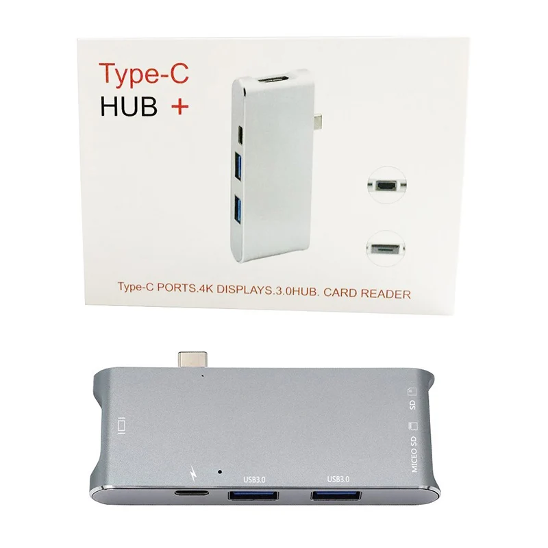 Адаптер USB Type C для 4K HDMI 6 в 1 адаптер с несколькими портами 3 0 зарядки устройство