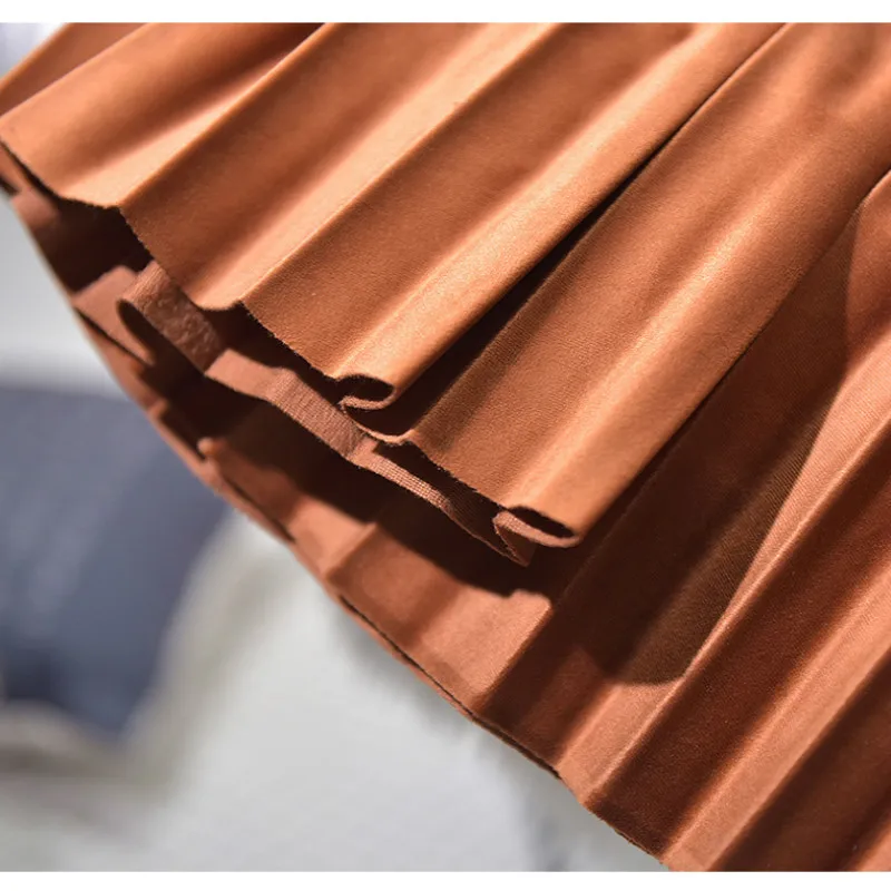 2019 Высокая талия Женская длинная юбка винтажная плиссированная Модный Топ бренд