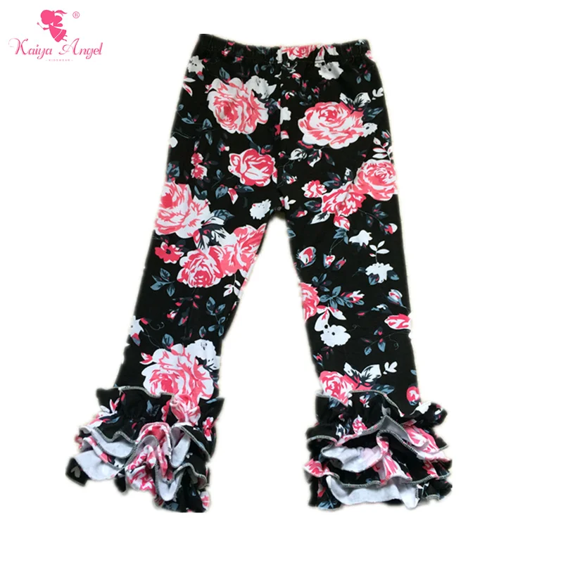 2018 штаны с оборками в горошек леггинсы Изысканная одежда для маленьких девочек