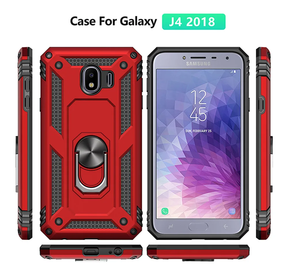 Чехол для Samsung Galaxy J4 2018 + J4Plus Prime с подставкой бронированные Чехлы Plus Магнитный