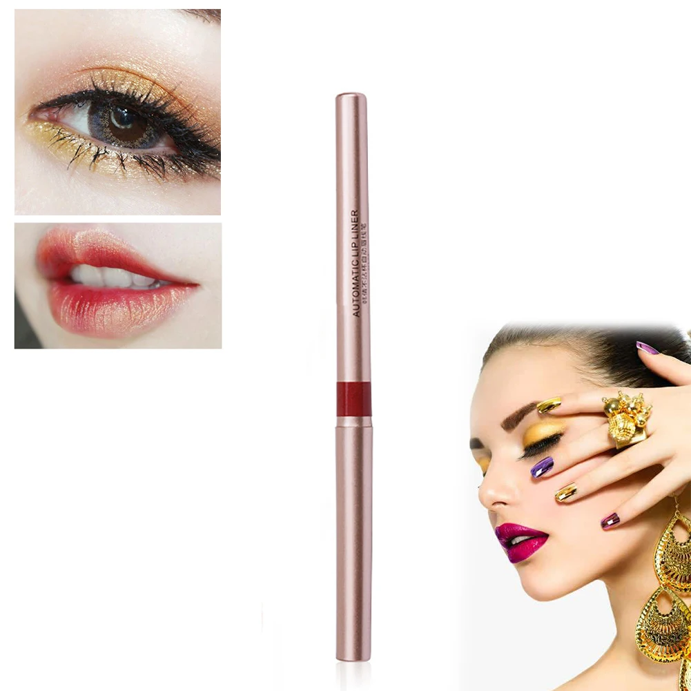 1 шт автоматический карандаш для губ устойчивый водостойкий лайнер Косметика