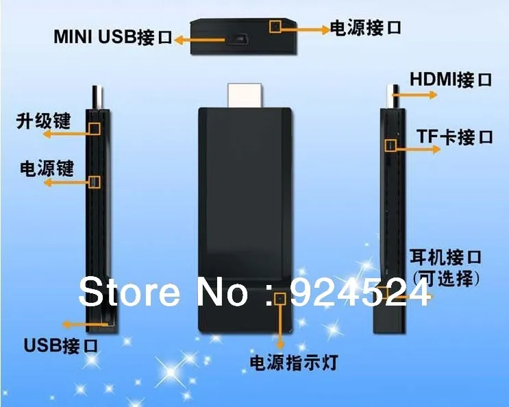 Newest usb TV Box HD1 turn your lcd into computer support hdmi wifi skype yutube facebook | Электроника
