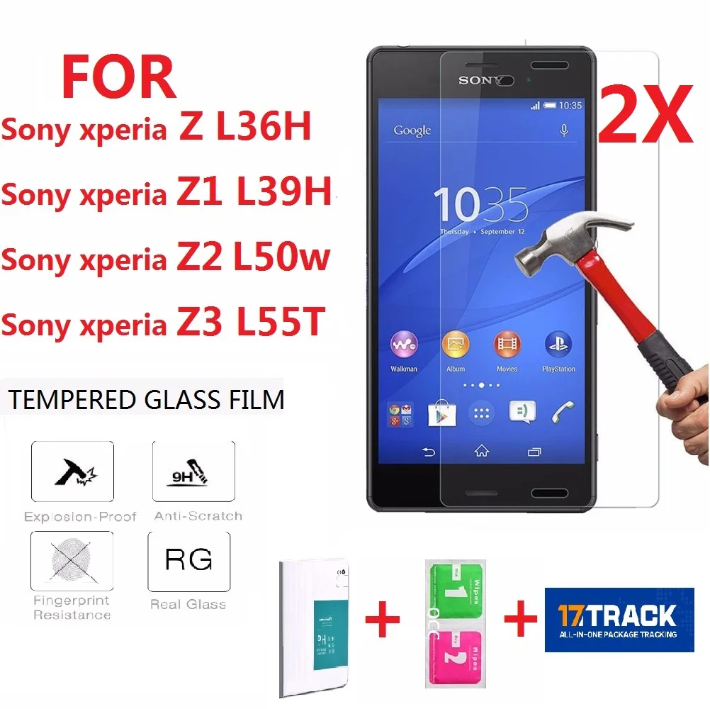 0 3 мм 9H 2.5D пленка из закаленного стекла для Sony xperia Z (Сони Иксперия З) Z1 Z2 Z3 защитная