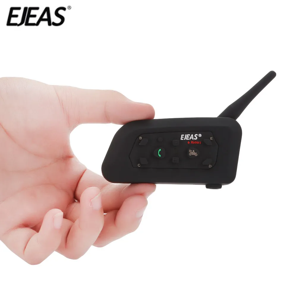 EJEAS V6 Pro Motorcycle1200M Bluetooth 3.0 Waterproof Helmet for 6 riders Interphone Intercom System 850mAh Li-ion battery | Автомобили и