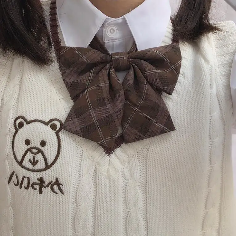 Новая японская решетчатая форма решетчатый галстук православная JK аксессуары